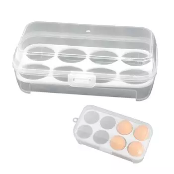 nalaina Ящик для яиц, контейнер для яиц для холодильника, ящик для яиц, держатель для яиц, чехол для хранения яиц на открытом воздухе, контейнер для яиц с прозрачной крышкой