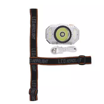 Налобный светодиодный USB-фонарик с ультраярким водонепроницаемым индикатором уровня заряда батареи