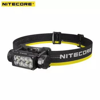 Налобный фонарь NITECORE HC65 UHE, металлическая фара с тремя источниками света, 2000 люмен, оснащенная литий-ионным аккумулятором N4000 мАч 18650.
