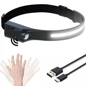 Налобный фонарь, перезаряжаемый, USB светодиодный двойной источник света, налобный фонарь, 5 режимов освещения, 50 г, сверхлегкий, высокая яркость, уличный налобный фонарь, IPX4