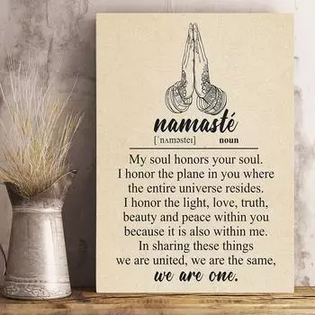 Намасте определение печати дзен-йога настенное искусство холст живопись винтажная картина для комнаты современный минималистичный постер современный домашний декор 21cm30cm NoFrame