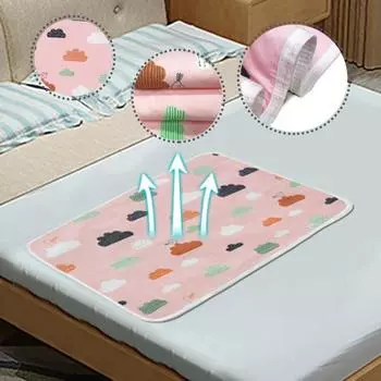 Наматрасник для младенцев, моющийся, дышащий, яркий цвет, впитывающий подгузник для ночного использования, пеленальный коврик для поездки розовый