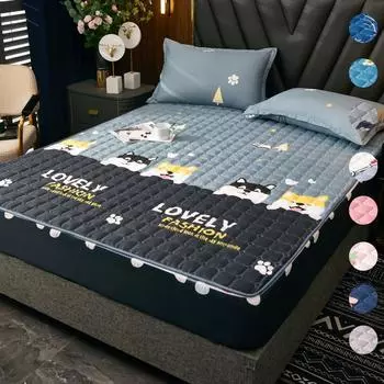 Наматрасник Моющаяся простыня на подкладке Простые покрывала Дышащий стеганый наматрасник (Без наволочки) 90cmx200cm