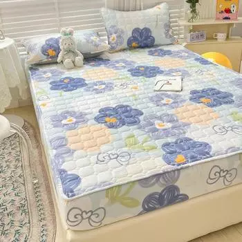 Наматрасник с эластичной простыней на подкладке 90/120/135/150/180/200см (Без наволочки) 90x200cm