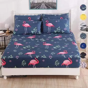 Наматрасник с эластичной резинкой по всему периметру, нескользящая пылезащитная простыня (Без наволочки) 120cmx200cm