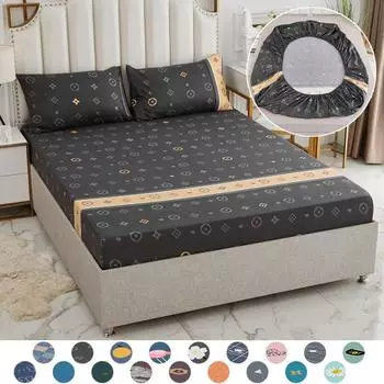 Наматрасник с эластичной резинкой по всему периметру, противоскользящий пылезащитный лист (Наволочка не входит в комплект) 90x200cm