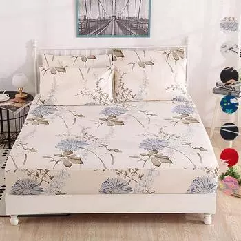 Наматрасник с набивным рисунком, четыре угла с простыней на резинке (Без наволочки) 120cmx200cm