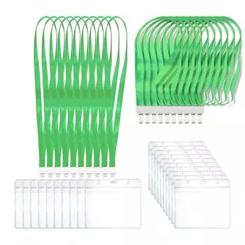 Name Holder ID Card Holder Name Tag Holder Neck Strap Name Tag Staff Employee ID Business Card Exhibition Pass Soft Case Holder Waterproof Transparent