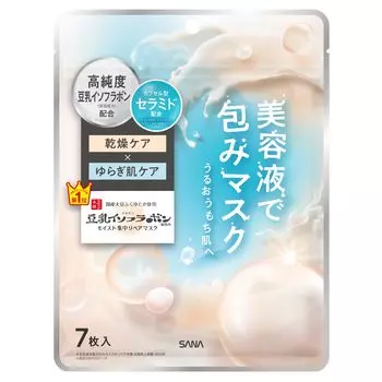 Nameraka Honpo Moist Essence Mask NC Soy Milk Isoflavone Mask Pack Увлажняющая сухая белый
