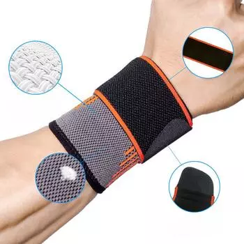 Намоточный ремешок для спортзала, спортивные напульсники для отдыха на открытом воздухе, ремешок для рук, баскетбол, фитнес Single Basic оранжевый