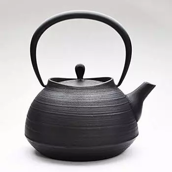 Nanbu Ichido Iron Kettle Hakeme Cooker Tekki 1.3L [Black Finish] [IH Compatible]