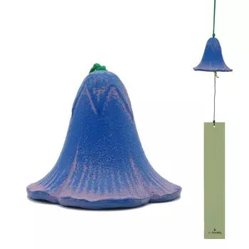 Nanbu Ironware Wind Chime Made in Iwate Morning Glory Traditional Craft Handmade Nanbu Iron Kettle Wind Chime Kawamotoya Chaho Morning Glory синий