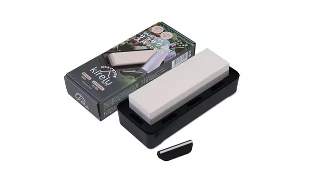 NANIWA подставка-кейс для ножей с зажимом для поддержки заточки ножей точильный камень средней зернистости финишный точильный камень QE-9100 двусторонний #1000 #3000 серый