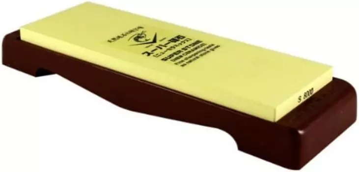Naniwa Polishing Industry Сделано в Японии, супер точильный камень с подставкой, зерно S8000 (Новая керамика) размер IN-2080 жёлтый