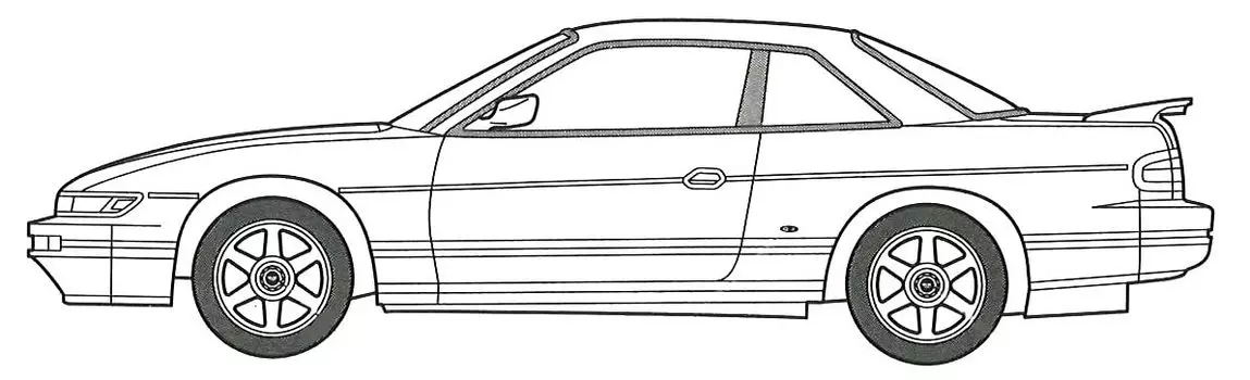 Naniwato Moare Series Silvia Gussan Specification Plastic Model 1/24 No.1 Q’s (S13)