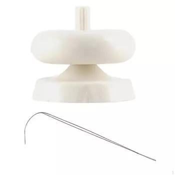 Нанизчик для бисера. Чаша для бисероплетения с ручным вращением и булавками. Инструмент для нанизывания бусин.