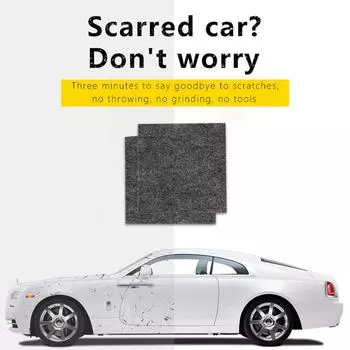 Nano блестящая ткань для автомобильных царапин, 2 шт. нано-средство для удаления автомобильных царапин, легко ремонтируемые легкие царапины серый