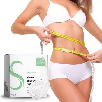 Nano Micro Needle Plaster, Micro Needle Plaster для похудения, укрепляющий пластырь для улучшения состояния кожи (4шт/1коробка) One Size