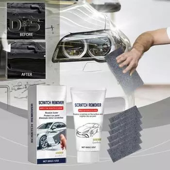 Nano Sparking Cloth Устранитель царапин на автомобиле Простая паста для ремонта царапин на автомобиле с Nano Sparking Cloth для полировки царапин на автомобиле Воск для защиты краски A