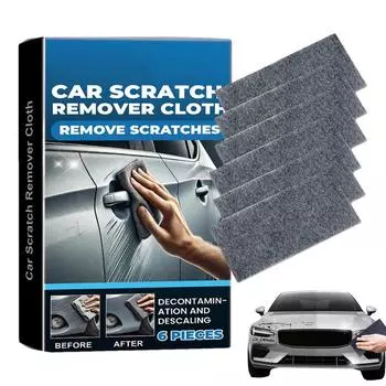 Nano Sparkle Cloth Многоцелевое средство для удаления царапин на автомобиле Nano Scratch Remover 6 шт. Безопасное средство для удаления царапин на автомобиле Nanosparkle Cloth для краски на транспорте серый