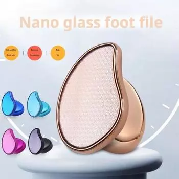 Нано-стеклянная пилка для ног, профессиональный скребок для пяток, скребок для ног, удаление омертвевшей кожи, влажный и сухой педикюр, полировщик для мягких ног, регулярное использование темно-синий
