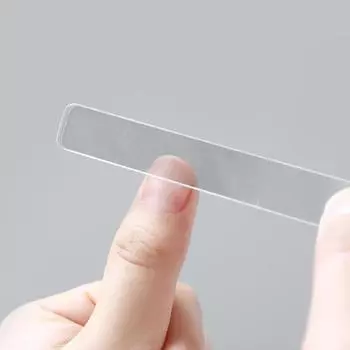 Нано-стеклянная пилочка для ногтей, полирующий песочный брусок, натирающий маникюр, маникюрный инструмент 9.5*2cm прозрачный