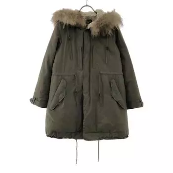 nano universe Nishikawa down down coat 36 khaki Women Used