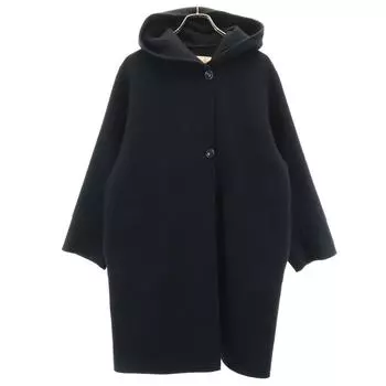 nano universe wool blend Super 140 Wool River Hood coat S Navy Women Used