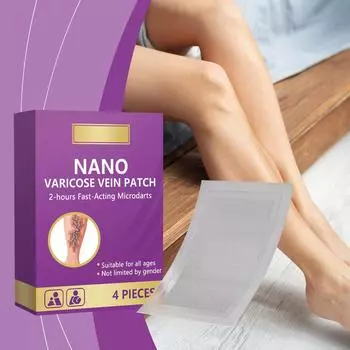 Nano Varicose Vein Relief Patch Пластырь для снятия отеков и боли от варикозного расширения вен, подходит как для мужчин, так и для женщин(1шт) One Size