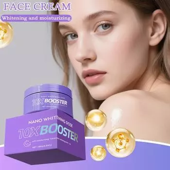 Nano Whitening Agent 10x Booster Отбеливающий увлажняющий питательный крем для улучшения сухой и нежной кожи, 100 г One Size
