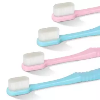 нано-зубная щетка, зубная щетка, мягкая, ультратонкая щетина, чистая, компактная головка, десны, не травмирует зубы и десны, сине-розовая, для взрослых