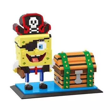 Nanoblock большой подводный пиратский сокровище губка 1634 детали (PCS)