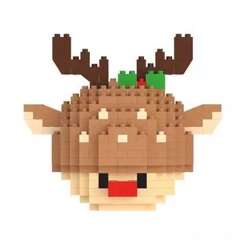 Наноблоки в форме лица Рудольф 354 шт. (PCS)