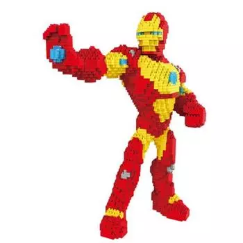 [Nanoblock-Hero] LP Large Steel Man LP Avengers Iron Man Hero Block, популярные корейские игрушки