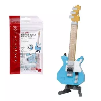 nanoblock Kawada Nanoblock Electric Guitar Pastel Blue NBC_346
