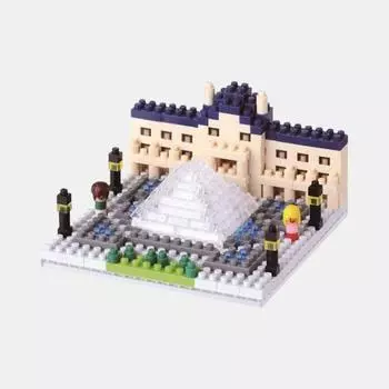 Nanoblock Louvre Museum, корейский популярный bandai