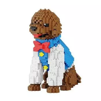 Nanoblock Lucky Brown Poodle 1183 Pieces (PCS)