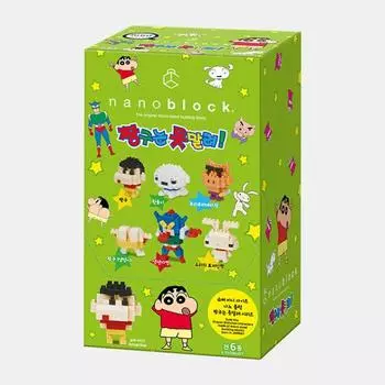 Nanoblock Mini Crayon Шин-тян (6 шт.) Корейская версия, корейская популярная бандай