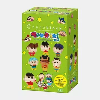 Nanoblock Mini Crayon Шин-тян VOL.3 (6 шт.) Корейская версия, корейская популярная бандай