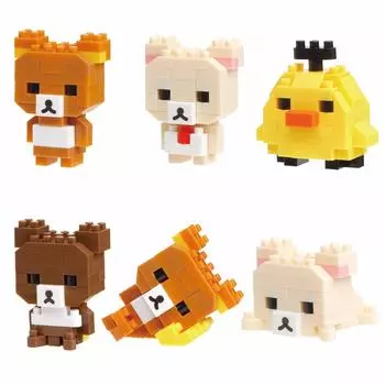 Nanoblock Mini Nano Rilakkuma 1BOX 6 6 types in total (BOX) NBMC_17S = pieces,
