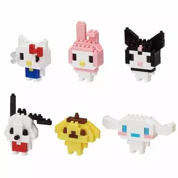 Nanoblock Mini Nano Sanrio Персонажи 1BOX 6 Всего 6 типов NBMC_04S = штук,