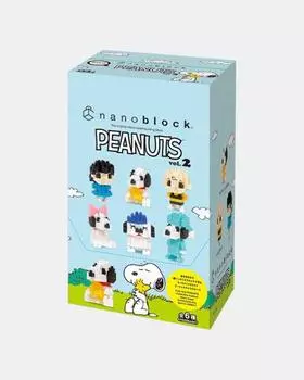 Nanoblock Mini Peanuts Снупи VOL.2 (коробка из 6 штук), Корейский популярный бандай