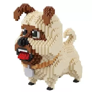 [Nanoblock-My Pet] BA Big Pug MelBA Secret Life блок животных, разные цвета, популярные корейские игрушки