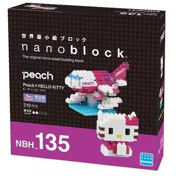 nanoblock Персик x Hello Kitty Совместная версия x Персик Hello Kitty