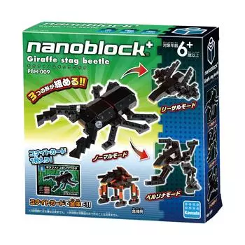 Nanoblock Plus Жираф Пилообразный жук-олень PBH-009