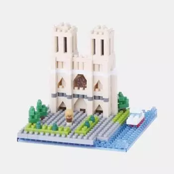 Nanoblock Собор Парижской Богоматери, корейская популярная марка Bandai