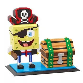 [Nanoblock-Spun] BA Pirate Spun Сундук с сокровищами, блок Губки Боба, смешанные, популярные корейские игрушки