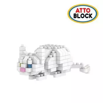 Nanoblock White Cat D (698-A9dr)