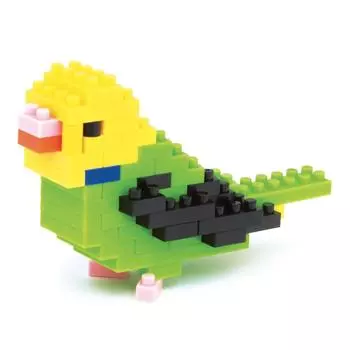 Nanoblock волнистый попугайчик зеленый опалиновый NBC-093