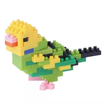 Nanoblock волнистый попугайчик зеленый опалиновый NBC_167